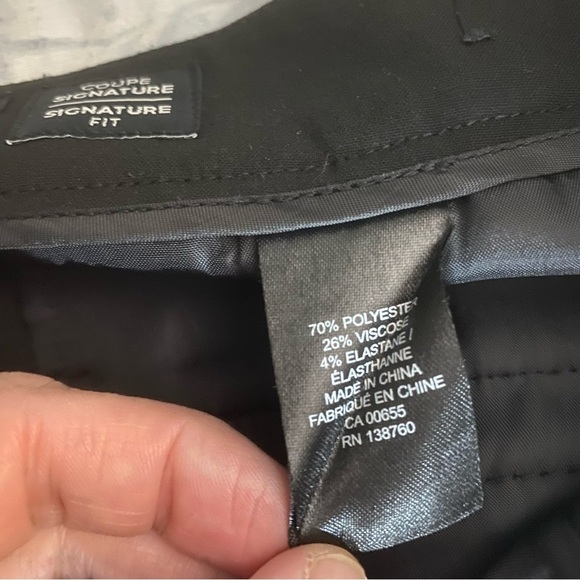 Career Pants Women’s 6 Black Tailored Trousers Flat Front Straight Leg Stretch - Picture 6 of 9